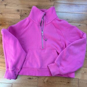 Pink Quarter-Zip Pullover